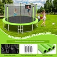 thumbnail image 4 of 14FT Kids Adults Trampoline - Round Trampoline with Enclosure Net & Basketball Hoop, Trampolines for Kids Max 1320LBS 6-8 Kids Jumping, All-Weather Trampolines for Outdoor Lawn Garden Yard, 4 of 11