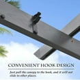 thumbnail image 6 of Purple Leaf 10' x 13' Gray Aluminum Pergola, Wood Grain Finish and Retractable Canopy, 6 of 10