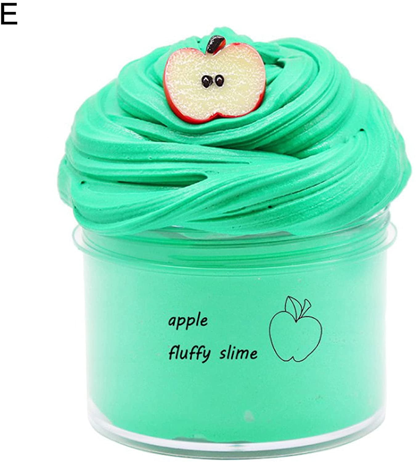 Fluffy Slime Putty for Kids Gift with 60ml Biscuit Slime Rebound Portable Display Mold Elastic Squeezing Toy for Nursery School White 