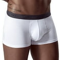 thumbnail image 2 of Sngxgn Men's Underwear Breathable Soft Boxer Briefs Stretch Trunks(White,L), 2 of 4