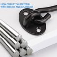 thumbnail image 6 of Utilities, Furenl Locking Cabin Hook Heavy Duty Screen Door and Black 4 Inch Sliding Door Lock with Screws for Window Cabin Hook, 1 Set of Wind Hook, 6 of 9