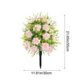 thumbnail image 3 of HengDidi Rose Themed Fake Flower Floor Insert with Ground Stake, Realistic Floral Garden Decor Artificial Plant for Home Yard Campus Decor, Easy Assembly Outdoor Flower Arrangement, 3 of 6