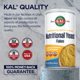 thumbnail image 4 of KAL Nutritional Yeast Flakes, Fortified with B12, Folic Acid & Other B Vitamins, Unsweetened, Great Nutty Flavor, Vegan & Gluten Free, 60-Day Money Back Guarantee, Made in the USA, 4 of 7