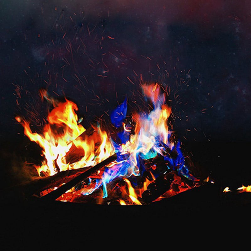 Magic Fire Colorful Flames Powder Bonfire Sachets Magic Outdoor Camping Hiking