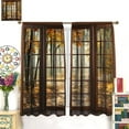 thumbnail image 3 of Autumn Blackout Curtains, Autumn Forest Landscape Forest Tree Curtains Rod Pocket Window Drapes Home Decorative Kitchen Bedroom Living Room 21x63in,2 Panel Set, 3 of 6