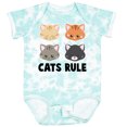 thumbnail image 3 of Inktastic Cats Rule with Cat Heads Boys or Girls Baby Bodysuit, 3 of 5