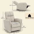 thumbnail image 3 of HOMCOM Fauteuil Inclinable Électrique, Fauteuil Inclinable Rembourré avec Ports USB, Beige, 3 of 10