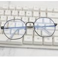 thumbnail image 4 of Gafas lisas poligonales para reparación facial de celebridades de Internet, gafas octogonales anti-luz azul, se pueden equipar con miopía, 4 of 5