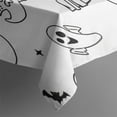 thumbnail image 4 of Minimalist Halloween Ghost Pattern Rectangle Tablecloth 60"x120",Waterproof Polyester Rectangle Table Cloth, Wipeable Spillproof Polyester Tablecloth for Dining, Camping, Indoor and Outdoor, 4 of 6