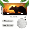 thumbnail image 2 of 1 Pcs 2D Flat License Plate Covers & Frames, Brown Bear For Decorative Front, Waterproof For Decoration Aluminum License Plate Covers & Frames Cover For Men Women, 12" X 6", 2 of 7