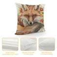 thumbnail image 4 of Qinduosi Watercolor Painting Cute Little Fox Flower Stylish Printed Throw Pillow Case Home Decor Bed Sofa Double Side Print Soft Square Cushion Cover with  White, 4 of 5