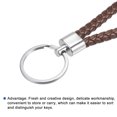 thumbnail image 3 of Uxcell 27mm Braided Leather Keychain, 4 Pack PU Key Ring Lanyard Strap, 3 of 5