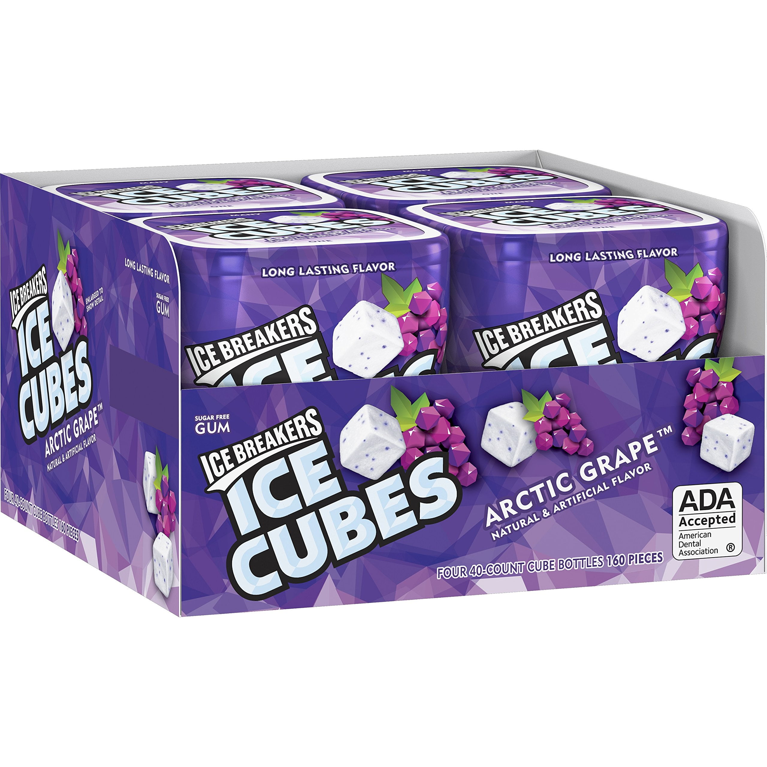 Ice Breakers, Ice Cubes, Arctic Grape Gum, 3.24 Oz, 4 Ct