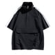 thumbnail image 2 of pstuiky camisetas de hombre, Camisa/top informal de manga corta con cuello alto y bolsillo con cremallera de color liso para hombre camisetas de hombre m, 2 of 7