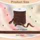 thumbnail image 2 of Cinta de Terciopelo Brillante Uxcell, Rollo de Tela Metálica para Envolver Regalos para Manualidades, Lazos para el Cabello, Coronas y Decoraciones Marrón, 2 of 7