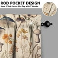 thumbnail image 4 of Cozy Forest Mushroom Curtains 3pcs Set 27.5x24in, Polyester Botanical Tier Panels and Valance, Rustic Kitchen Window Treatment for Fall and Thanksgiving, 4 of 5