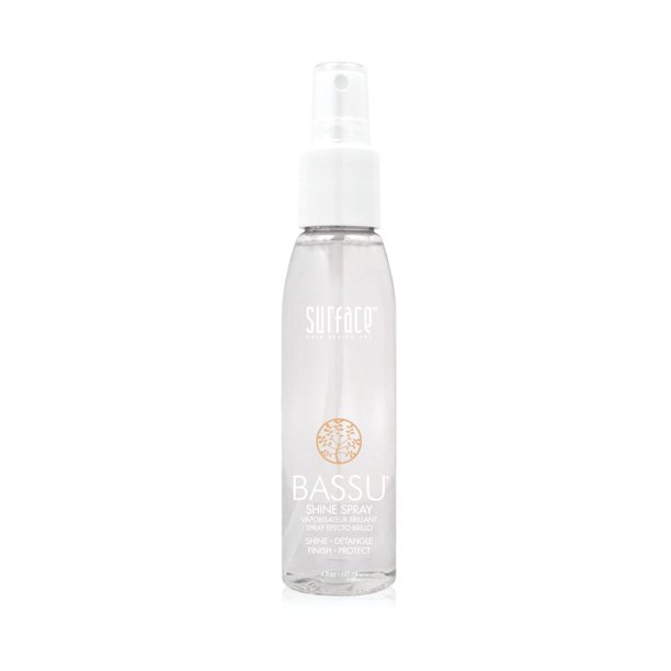 Surface Hair Bassu Shine Spray Brilliance agrega brillo y desenreda para terminar y proteger 4 oz.