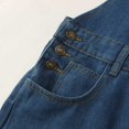 thumbnail image 7 of Women Denim Bib Overalls Stretch Adjustable Polyester Casual Outdoor Daily Wear, 7 of 7