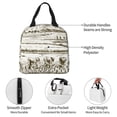 thumbnail image 3 of Rateoe Rice Harvest Pattern Insulated Lunch Bag with Thick Aluminum Foil Lunch Tote Bag with Front Pocket for Men and Women, Ideal for Work, School, Picnics, and Travel, 3 of 5