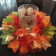 thumbnail image 5 of 4 Rolls Poly Burlap Deco Mesh - Deco Poly Decorative Mesh Wrapping Ribbon with Foil Rolls for Home Door Wreath DIY Crafts Making (Light Brown/Brown/Light Orange/Light Green/10 Inches x 10 Yards), 5 of 10