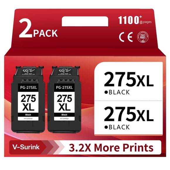 Cartucho de Tinta V-Surink 275XL Negro Paquete de 2 para Canon