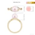 thumbnail image 4 of Angara Japanese Akoya Cultured Pearl and Diamond Infinity Ring in 14K Yellow Gold for Women | June Birthstone Jewelry for Her, 4 of 7