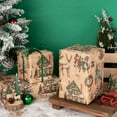 thumbnail image 5 of Christmas Wrapping Paper Roll Vintage Christmas Santa Reindeer Snowman House Gift Wrap for Birthday, Kids, Family, Friends, Xmas Gifts, 58x23in, 1 Roll, 5 of 7
