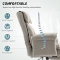 thumbnail image 4 of HOMCOM Executive Office Chair, Computer Desk Chair with Footrest, Grey, 4 of 10