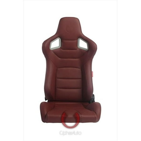 - Cipher CPA2001 Euro Series All Maroon PU Leather Black Stitches with Carbon Fiber PU, Sold as a Pair