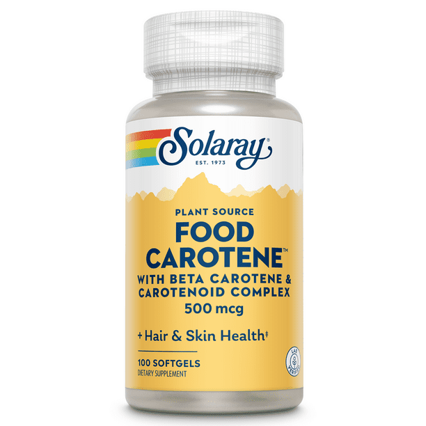 Solaray Food Carotene, Vitamin A 10000 IU Healthy Skin, Eyes