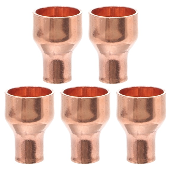 ifundom Copper Reducing Coupling Straight Pipe Fittings for Refrigeration Plumbing 5 Pieces