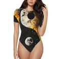 thumbnail image 1 of Balery Yin Yang Body de cuello redondo de manga corta para mujer Tops de manga corta Tops básicos-Medium, 1 of 7