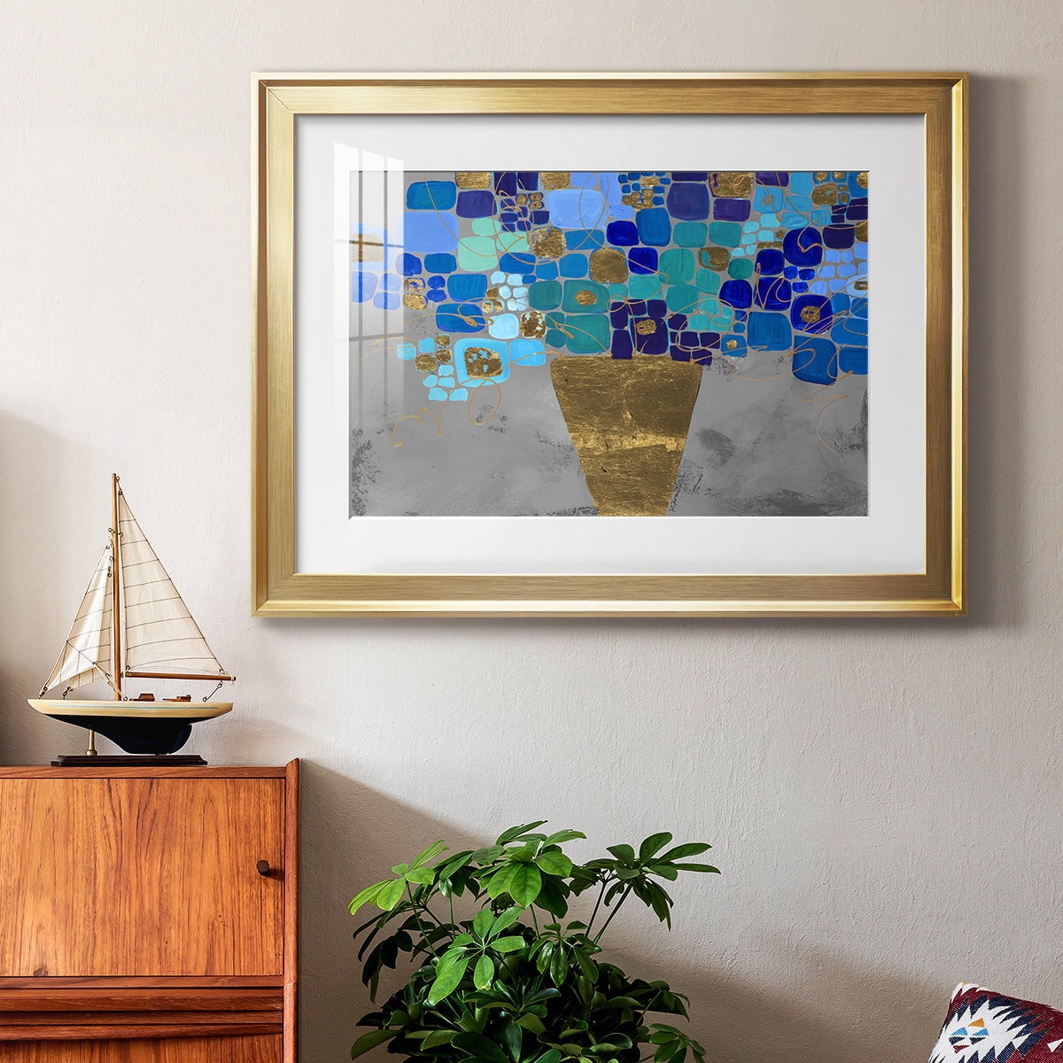 Blue Love Premium Framed Print - Ready to Hang
