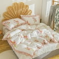 thumbnail image 6 of Move Over Flowers Duvet Cover Set Twin Ruffle Bedding Sets Ruffle Floral Pattern Microfiber No Filling, 6 of 10