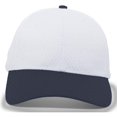 thumbnail image 1 of Pacific Headwear 805M.221.OS Coolport Mesh Hook & Loop Adjustable Cap, White & Navy - One Size, 1 of 1
