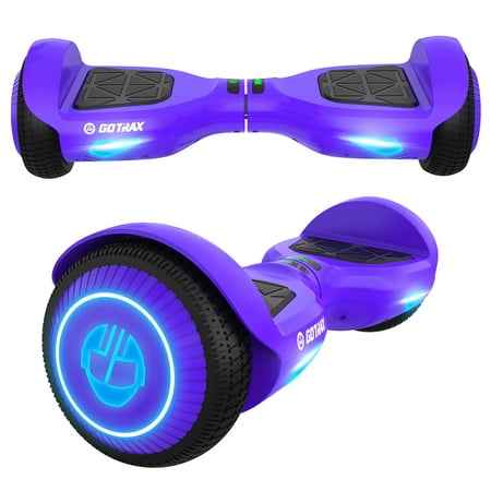 Gotrax Edge Hoverboard for Kids Adults, Top 6.2mph & 2.5 Miles Max Distance, 6.5 inch Max Load 175 lbs Self Balancing Scooter, Purple