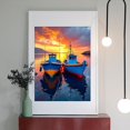 thumbnail image 2 of Diamond Art Kit for Adults, Sunset Fishing Boat Print No.27 Diamond Painting for Adults Beginners, 5D DIY Diamond Art Painting Kits, Colorful Diamond Painting Craft for Home Decor 12x16, 2 of 7