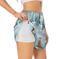 thumbnail image 3 of Lsque Gnome And Red Fox Fishing Printed Women's Running Shorts with Liner Pockets,Elastic Quick Dry Workout Athletic Gym Yoga Shorts,Womens High Waist Shorts-Small, 3 of 9