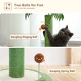 thumbnail image 6 of PEQULTI 34" Cat Scratching Post Coconut Palm Scratcher with Sisal Balls for Large Cat Indoor Green, 6 of 9