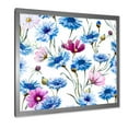 thumbnail image 2 of Designart 'Pink and Blue Wild Cornflowers' Traditional Framed Art Print, 2 of 4