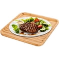 thumbnail image 3 of Square Bamboo Appetizer Tray Eco-Friendly Wood Serving Platter  Serving Tray 12 x 12 x 1 in, 3 of 6