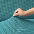 thumbnail image 3 of Jinsinto Housse de Futon Sans Accoudoirs avec Jupe, Housse Extensible à Volants pour Futon, Canapé-Lit, Lavable à la Machine, Résistante aux Taches, Sarcelle 70,5 Pouces-78,5 Pouces, 3 of 5