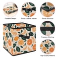 thumbnail image 4 of RATGDN Collapsible Fabric Cube Storage Bin with Double Handles for Living Room Bedroom Office Black - Orange Juice Fruit, 4 of 7