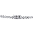 thumbnail image 4 of 1 Carat Diamond Tennis Bracelet for Women in 10k White Gold with Secure Double Clasp Brilliant Cut by Beverly Hills Jewelers, 4 of 6