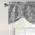 thumbnail image 5 of Tie Up Valances for Windows, White Grey Spring Floral Adjustable Valance Curtains Window Treatment for Living Room/Bedroom, Summer Flowers Botanical Rod Pocket Kitchen Curtains & Drapes 54x18 Inch, 5 of 9