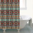 thumbnail image 4 of Boho Floral Shower Curtain 72x72 Inches - Tropical Leaves, Vintage Botanical Print, Waterproof Fabric for Chic Bathroom Decor, Modern Farmhouse & Bohemian Style, 4 of 5