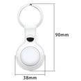 thumbnail image 4 of Nakedcellphone Vegan Leather Series Compatible with Apple AirTags, Key Ring Skin Case Cover Keychain Locator Chain Holder - White, 4 of 7