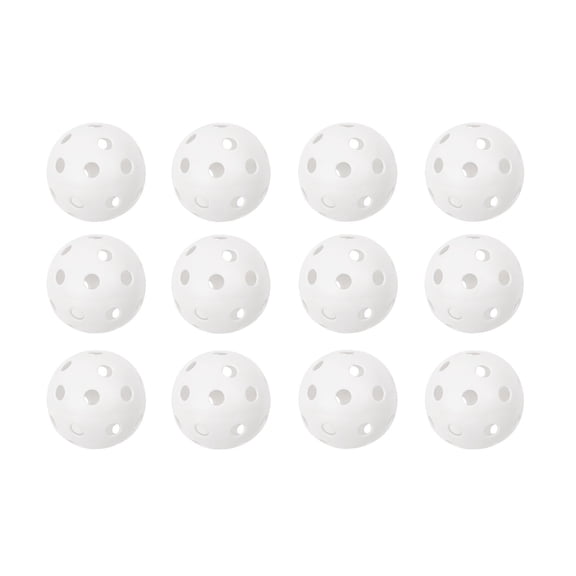 Practice Baseballs 9 Inch Circumference, Hollow Lightweight Plastic Balls for Drills Games, All Ages Team Training, Multi-Color, White