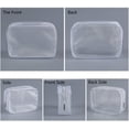 thumbnail image 2 of 6 Pack Clear Toiletry Carry Pouch with Zipper Portable Plastic Waterproof Cosmetic Bag TSA Approved for Vacation Travel Bathroom and Organizing (White, Small), 2 of 5