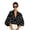 Black-#001, variant on Women's Polka Dot Top 3/4 Sleeve Lantern V Neck Blouse Loose Collared Button Down Shirt Dressy Casual Going Out Outfits,White 2XL